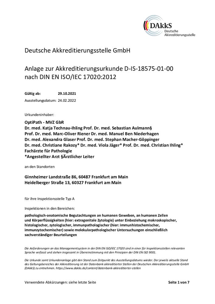 Akkreditierungsurkunde